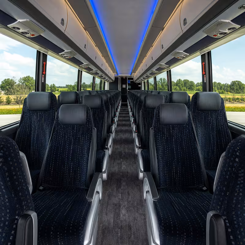 40-56 Passenger Charter Bus Interior