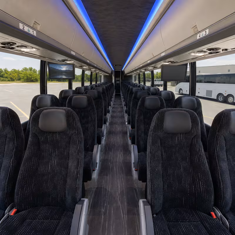40-56 Passenger Charter Bus Interior