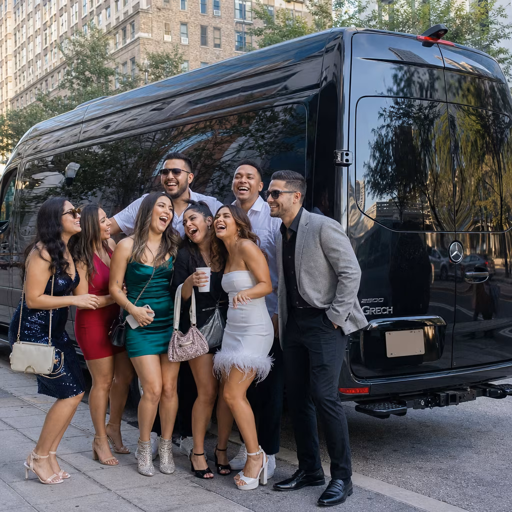 Bachelor and bachelorette party bus