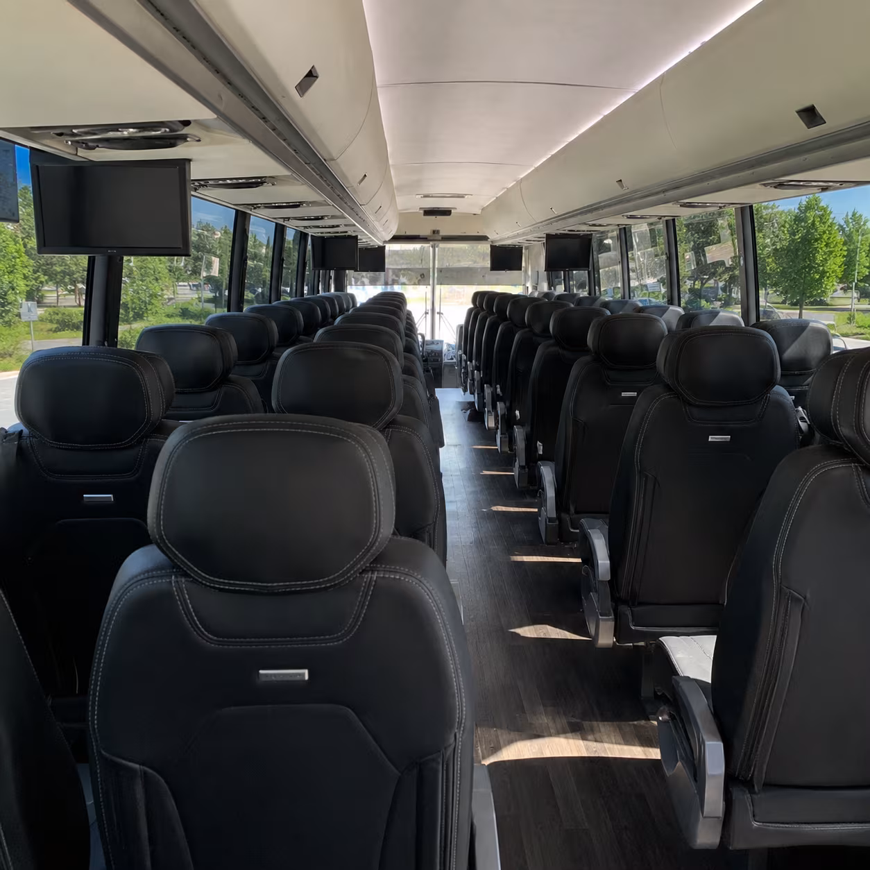 Jacksonville Airport Shuttle & Transportation party bus interior