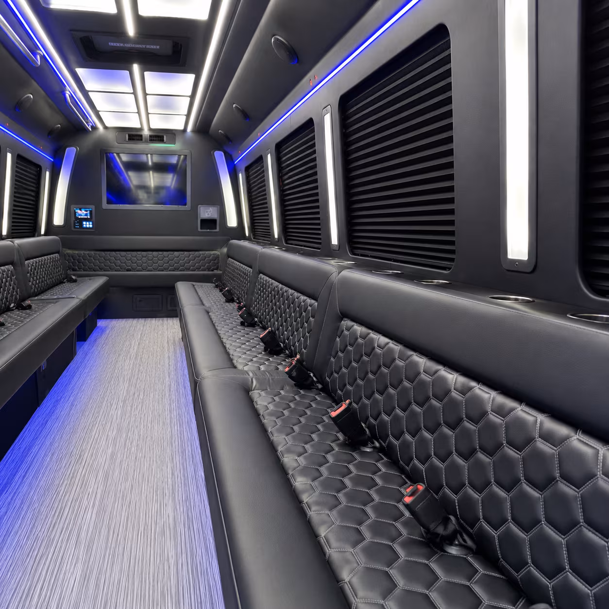 Jacksonville Birthday, Sweet 16, & Quinceañera Transportation party bus exterior
