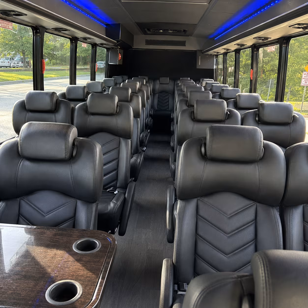 Jacksonville School Event Transportation party bus exterior