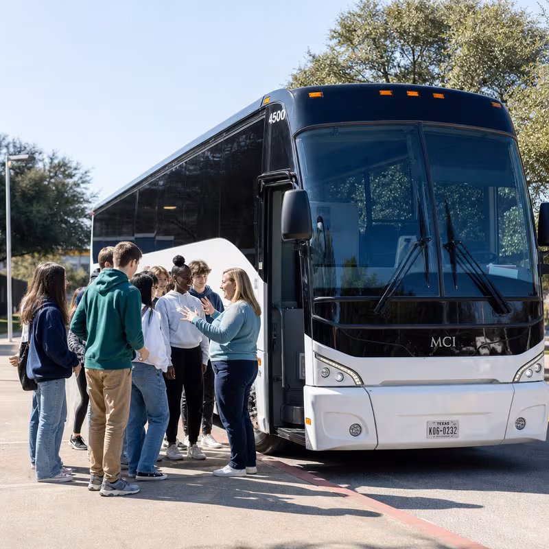 Black Mercedes Sprinter van staged for an Jacksonville School Transportation group